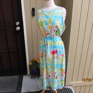 #707 NEW WOMAN'S COLORFUL SUNDRESS BY WEEKEND CLOTHES LINE  (SIZE XL)